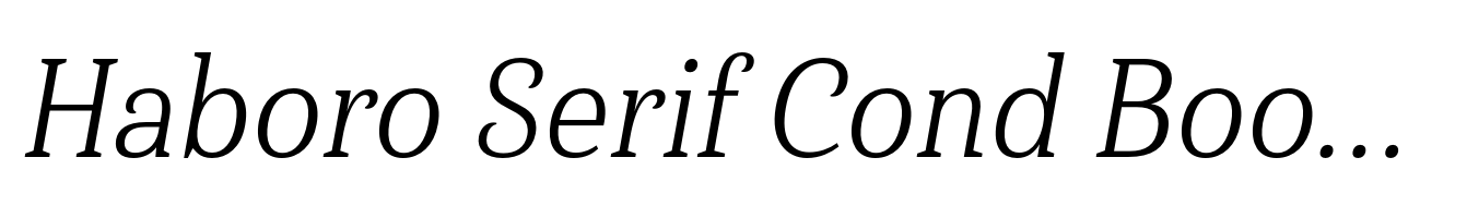 Haboro Serif Cond Book It